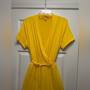 Sunny Yellow Wrap Jumpsuit